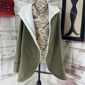 Z Avenue Sherpa  Hooded Jacket-Women Olive 1XL